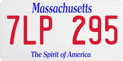 MA license plate 7LP295