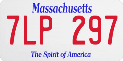 MA license plate 7LP297