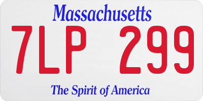 MA license plate 7LP299
