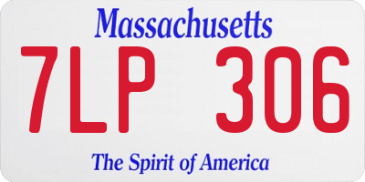 MA license plate 7LP306