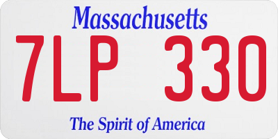 MA license plate 7LP330
