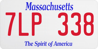 MA license plate 7LP338