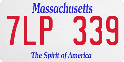 MA license plate 7LP339