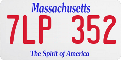 MA license plate 7LP352
