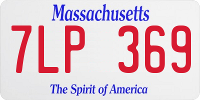 MA license plate 7LP369