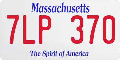 MA license plate 7LP370