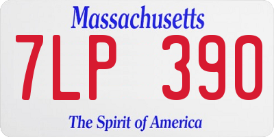 MA license plate 7LP390