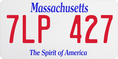 MA license plate 7LP427
