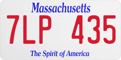 MA license plate 7LP435