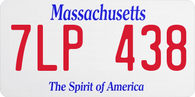 MA license plate 7LP438