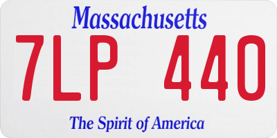 MA license plate 7LP440