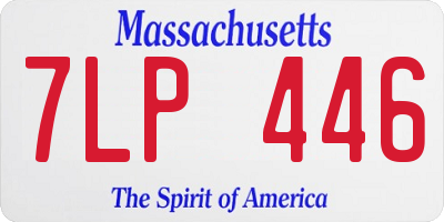 MA license plate 7LP446