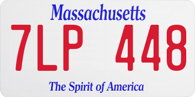 MA license plate 7LP448