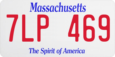 MA license plate 7LP469