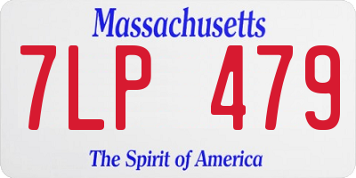 MA license plate 7LP479