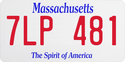 MA license plate 7LP481