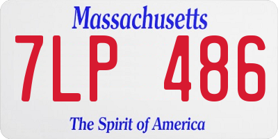 MA license plate 7LP486
