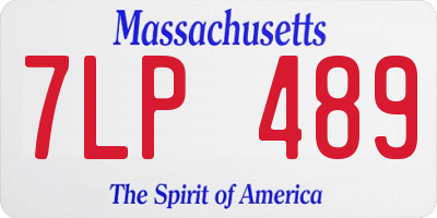 MA license plate 7LP489