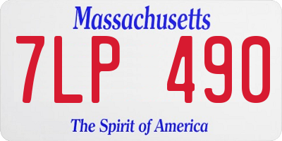 MA license plate 7LP490