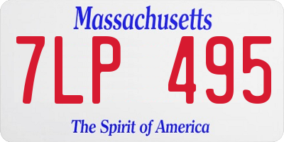 MA license plate 7LP495