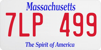 MA license plate 7LP499