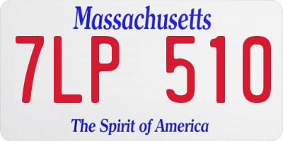 MA license plate 7LP510