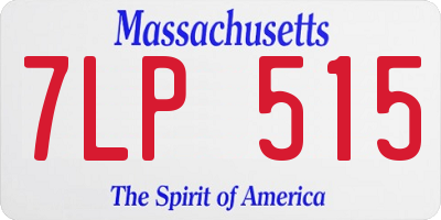 MA license plate 7LP515
