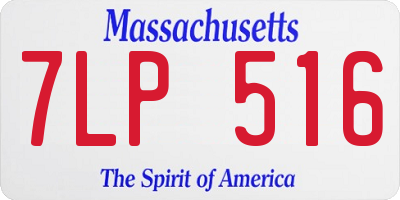 MA license plate 7LP516