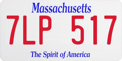 MA license plate 7LP517