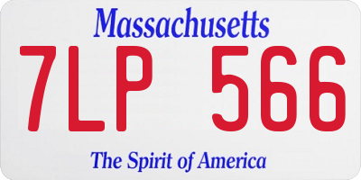 MA license plate 7LP566