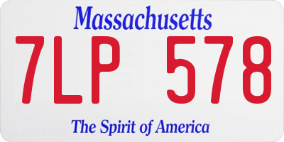 MA license plate 7LP578