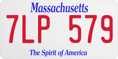 MA license plate 7LP579