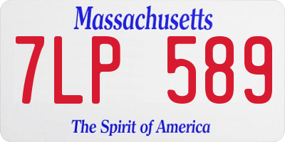 MA license plate 7LP589