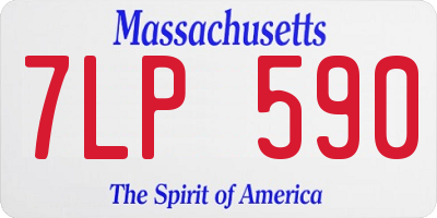 MA license plate 7LP590