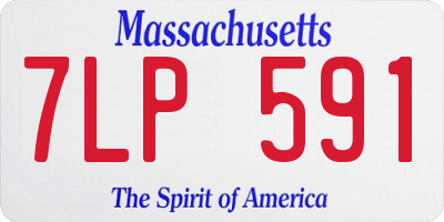 MA license plate 7LP591