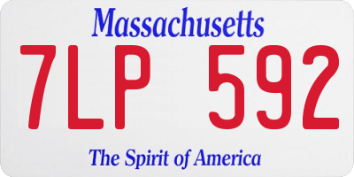 MA license plate 7LP592