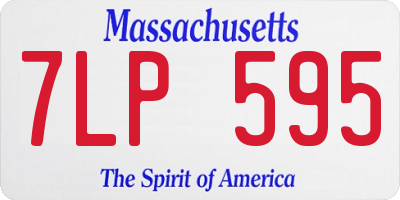 MA license plate 7LP595