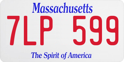 MA license plate 7LP599