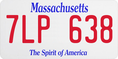 MA license plate 7LP638