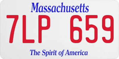 MA license plate 7LP659