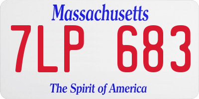 MA license plate 7LP683