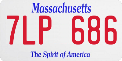 MA license plate 7LP686