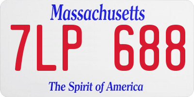 MA license plate 7LP688