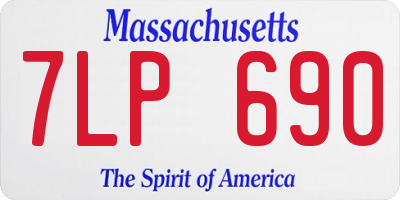 MA license plate 7LP690