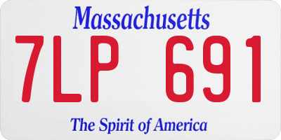 MA license plate 7LP691