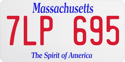 MA license plate 7LP695