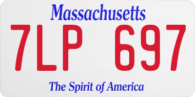MA license plate 7LP697