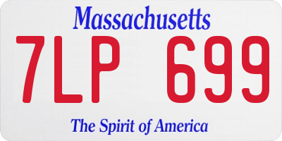 MA license plate 7LP699