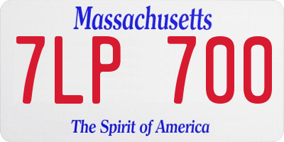 MA license plate 7LP700