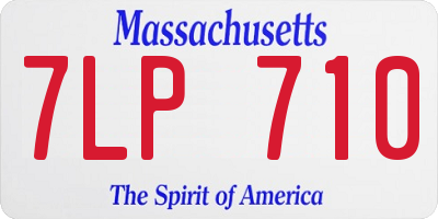 MA license plate 7LP710